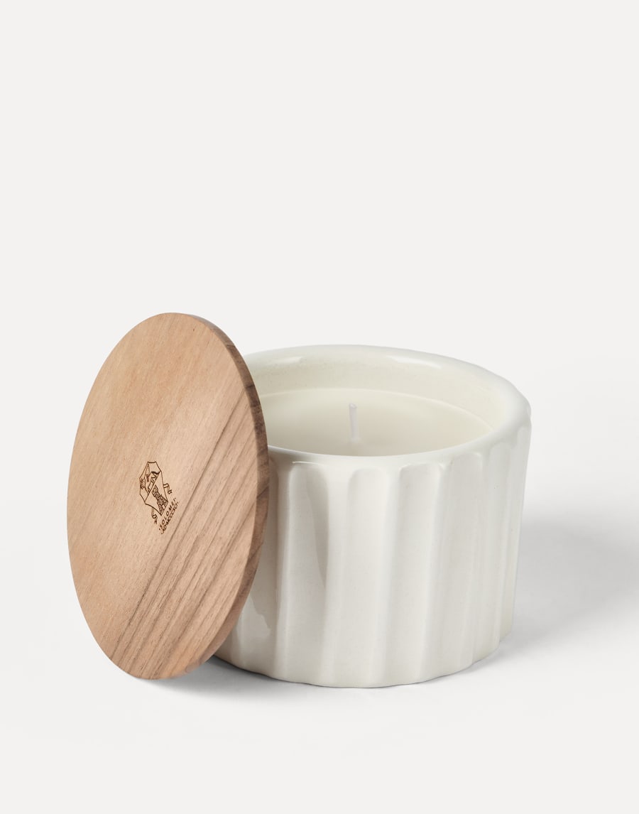 Small candle with walnut wood lid Milk Lifestyle - Brunello Cucinelli