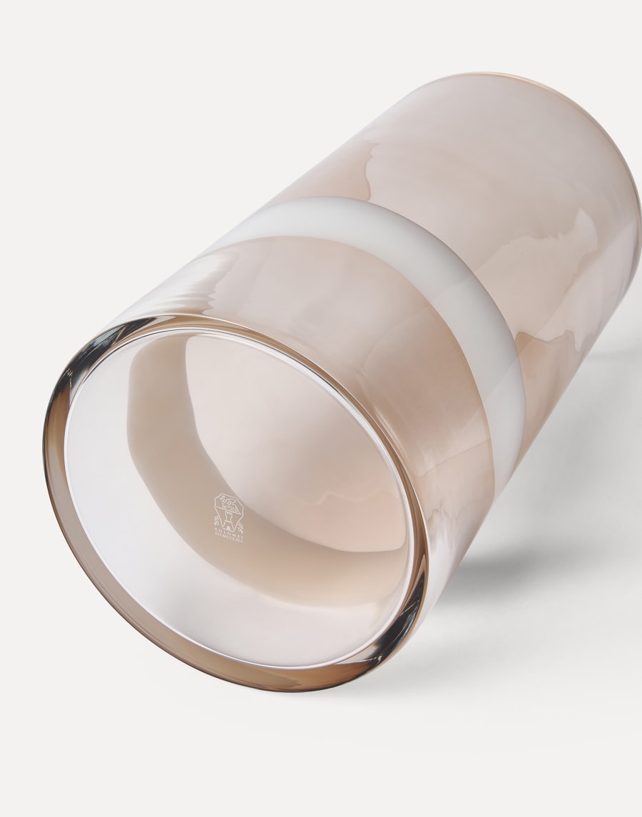 Murano glass striped vase Natural Lifestyle - Brunello Cucinelli