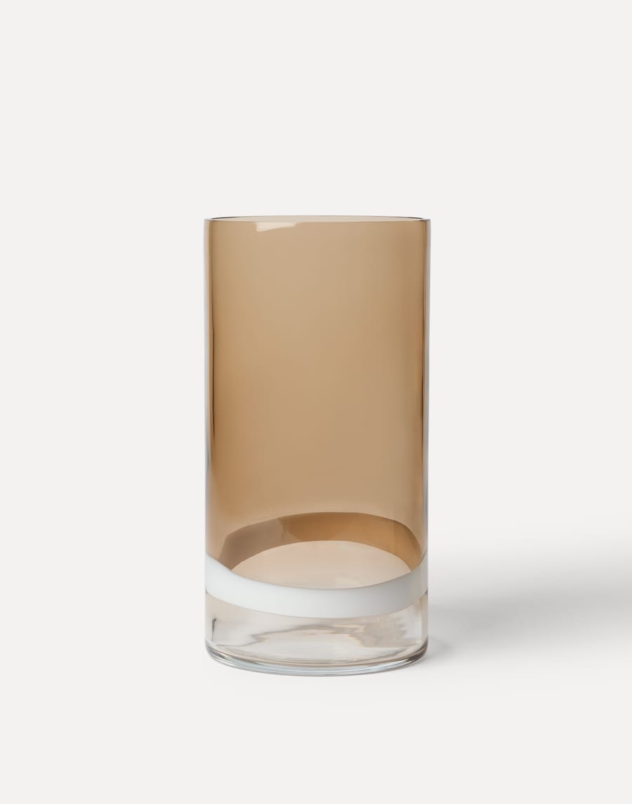 Murano glass striped vase Natural Lifestyle - Brunello Cucinelli