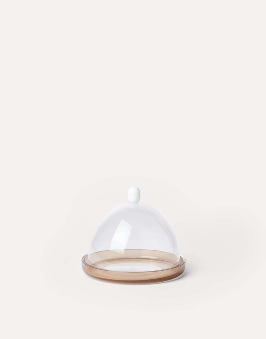 Murano glass plate and cloche set Natural Lifestyle - Brunello Cucinelli