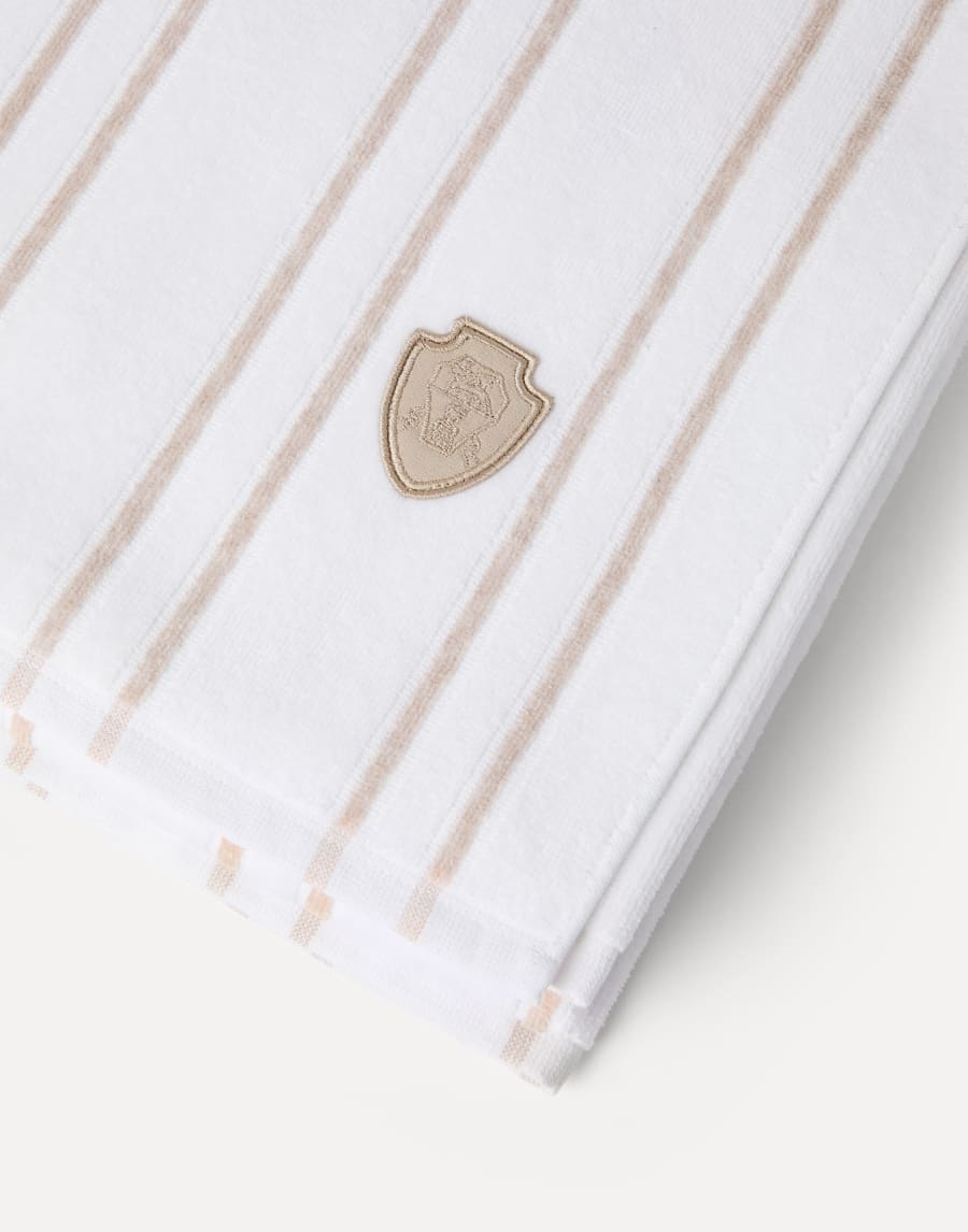 Полотенце из махровой ткани в полоску Белый Стиль жизни - Brunello Cucinelli