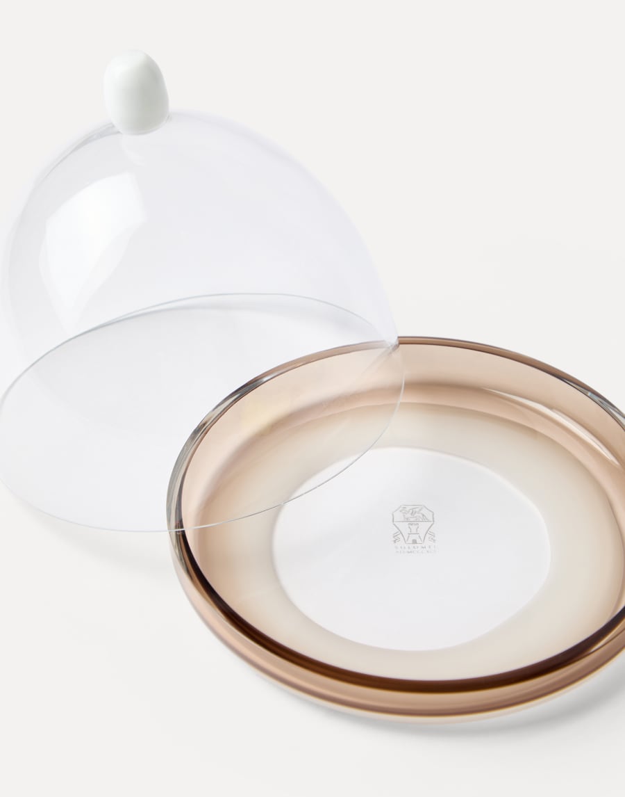 Murano glass plate and cloche set Natural Lifestyle - Brunello Cucinelli