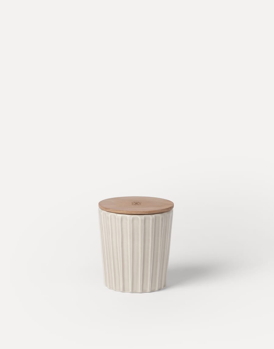 Candle with walnut wood lid Beige Lifestyle - Brunello Cucinelli