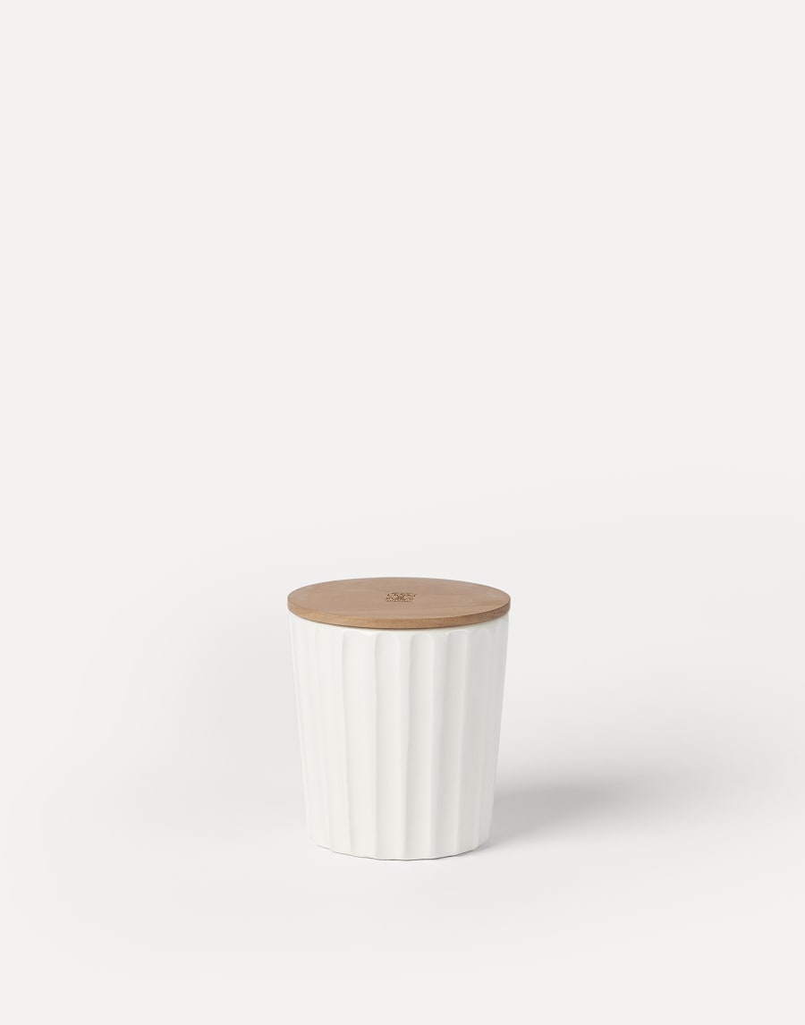 Candle with walnut wood lid Milk Lifestyle - Brunello Cucinelli