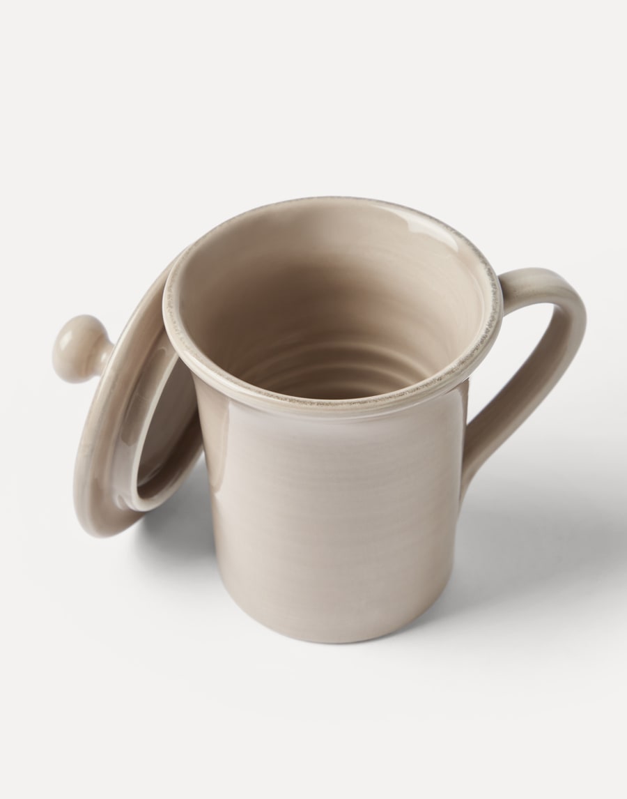 Ceramic mug with lid Brown Lifestyle - Brunello Cucinelli