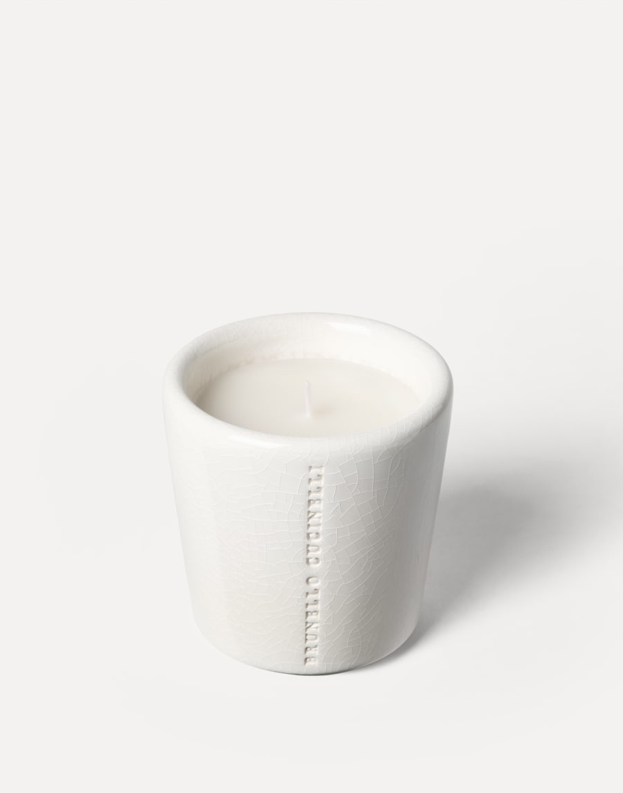Candle in craquelée vessel White Lifestyle - Brunello Cucinelli