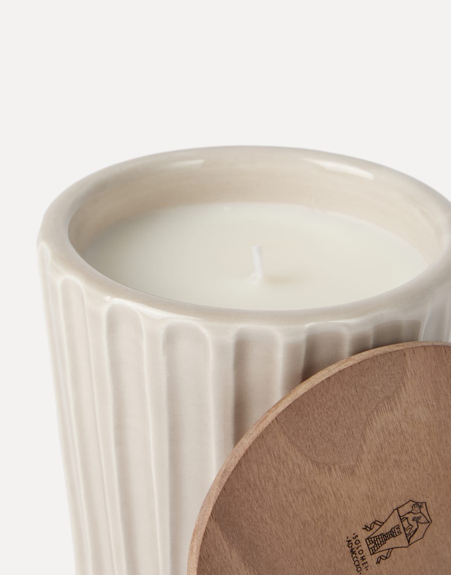 Candle with walnut wood lid Beige Lifestyle - Brunello Cucinelli