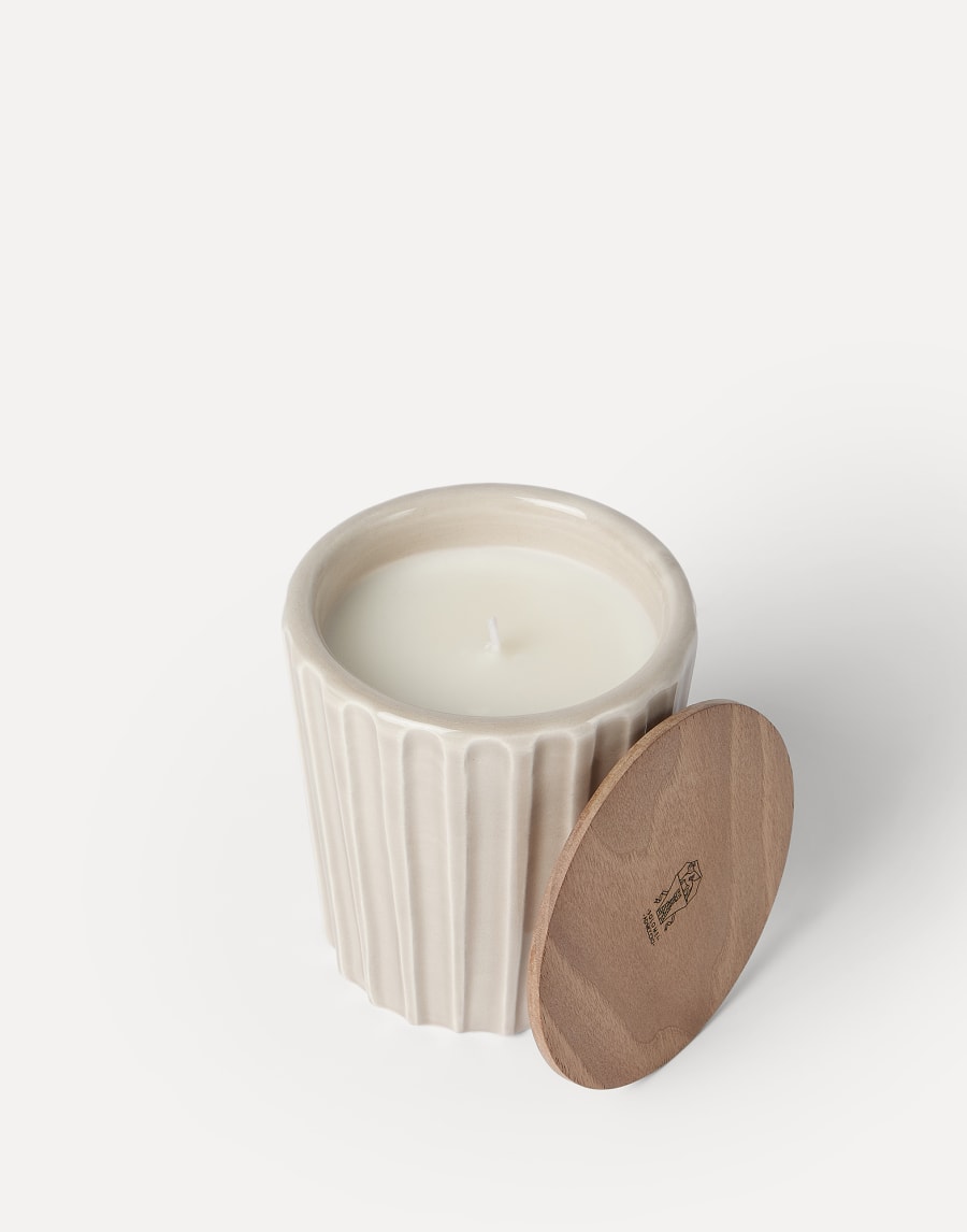 Candle with walnut wood lid Beige Lifestyle - Brunello Cucinelli