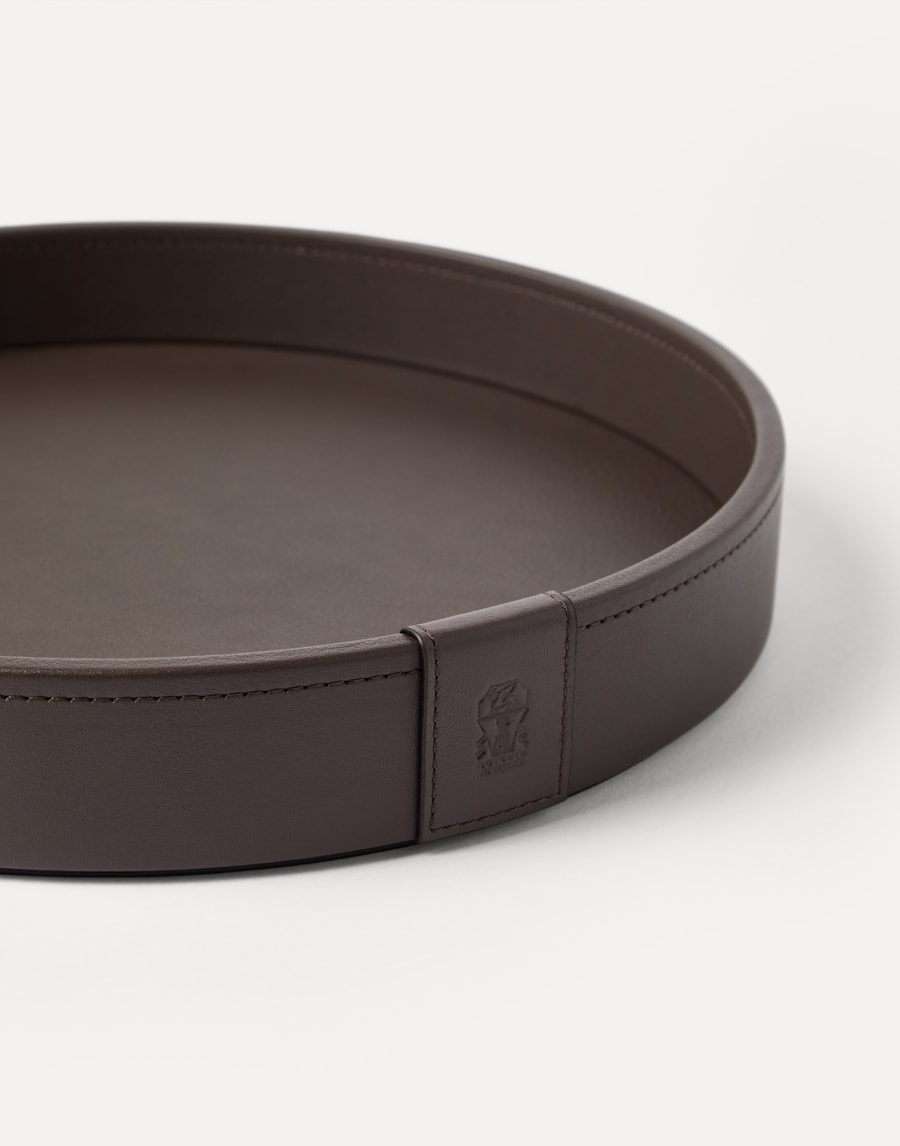Wood and leather small tray Cigar Lifestyle - Brunello Cucinelli