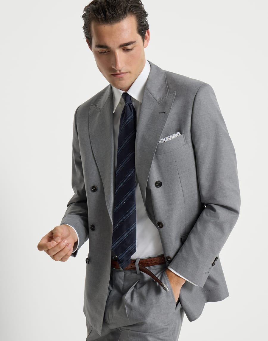 Hopsack blazer Grey Man - Brunello Cucinelli