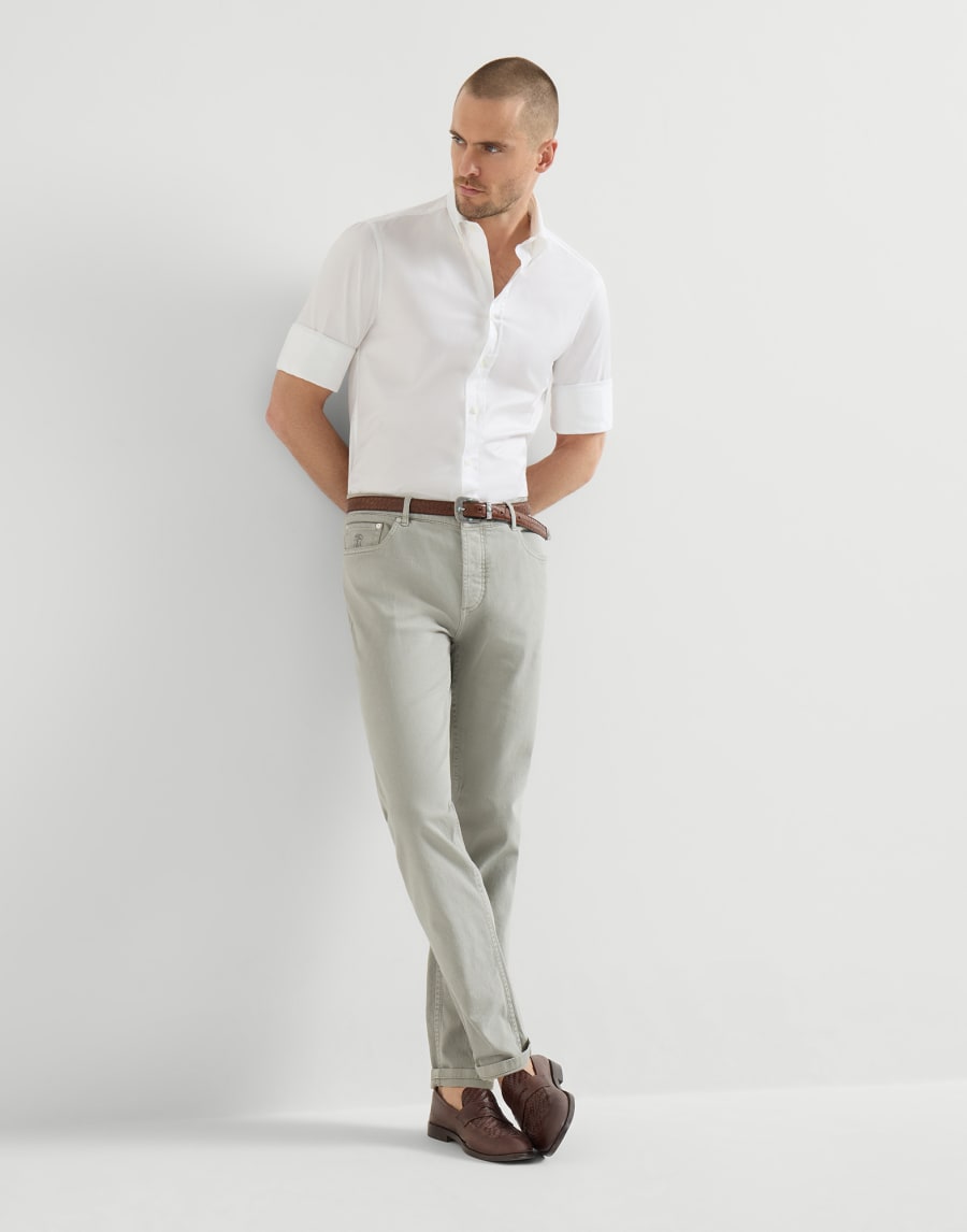 ライトウェイト デニムパンツ カーキ メンズ - Brunello Cucinelli