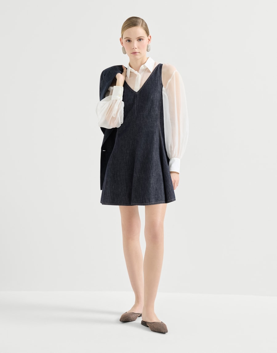 Mini dress Dark Denim Woman - Brunello Cucinelli