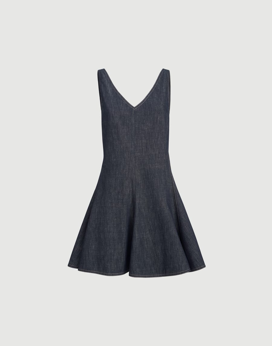 Mini dress Dark Denim Woman - Brunello Cucinelli
