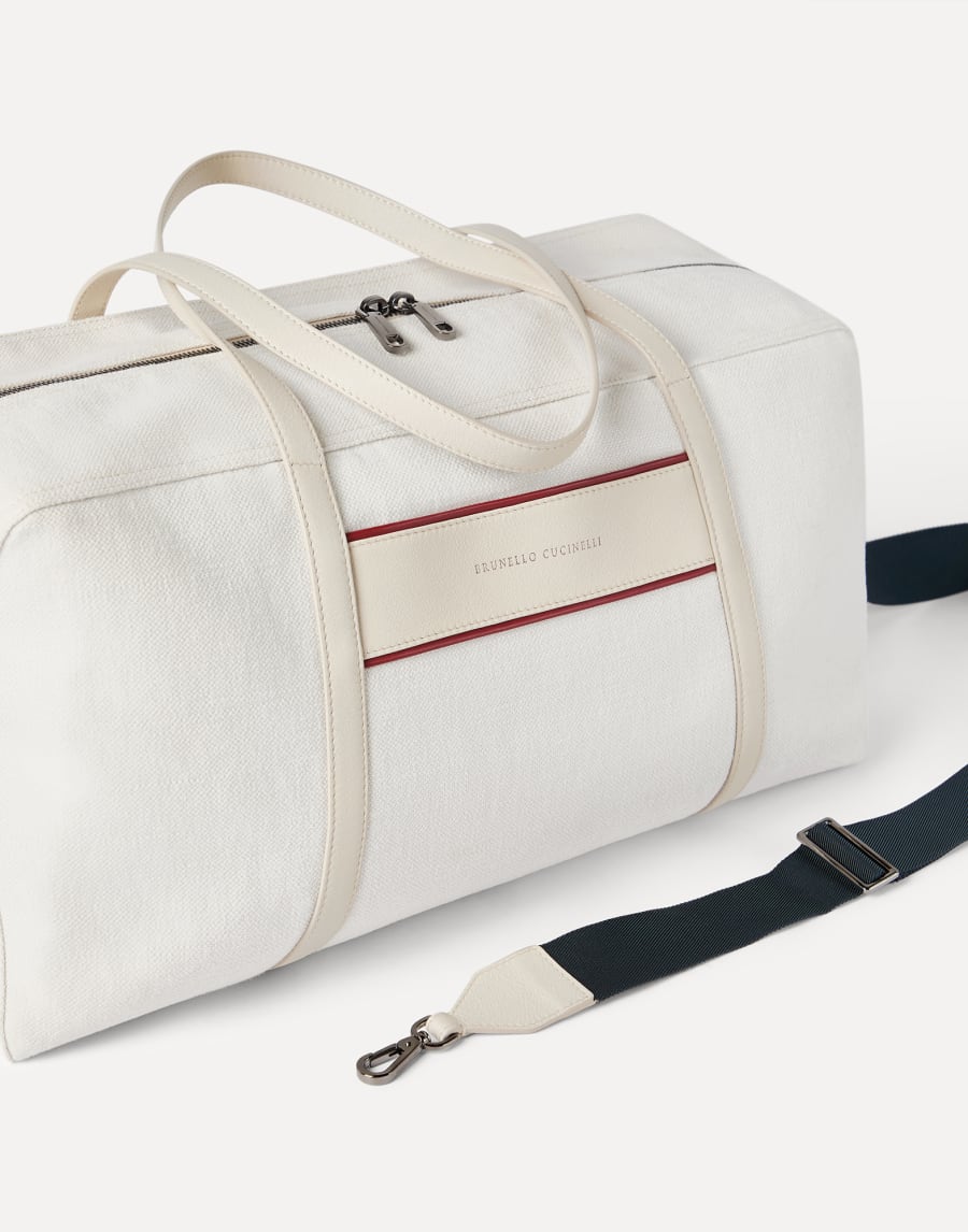 Canvas bag with logo Silver Woman - Brunello Cucinelli