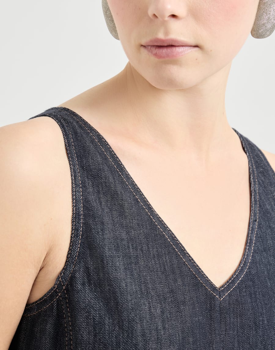 Mini dress Dark Denim Woman - Brunello Cucinelli