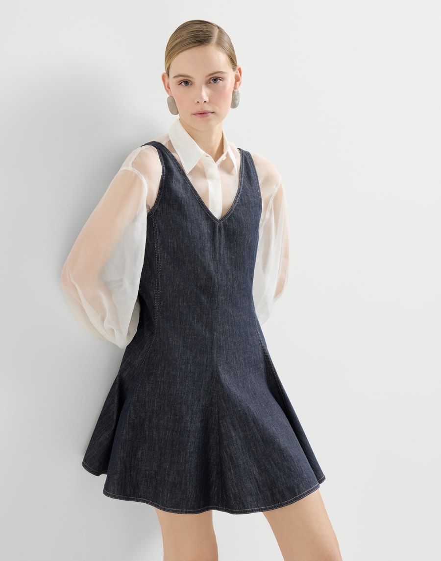 Mini dress Dark Denim Woman - Brunello Cucinelli