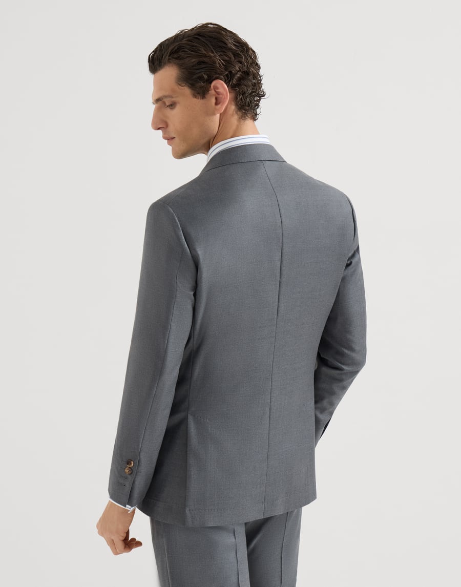 Super 150s virgin wool four season batavia twill blazer Medium Grey Man - Brunello Cucinelli