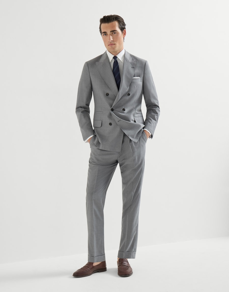 Hopsack trousers Grey Man - Brunello Cucinelli