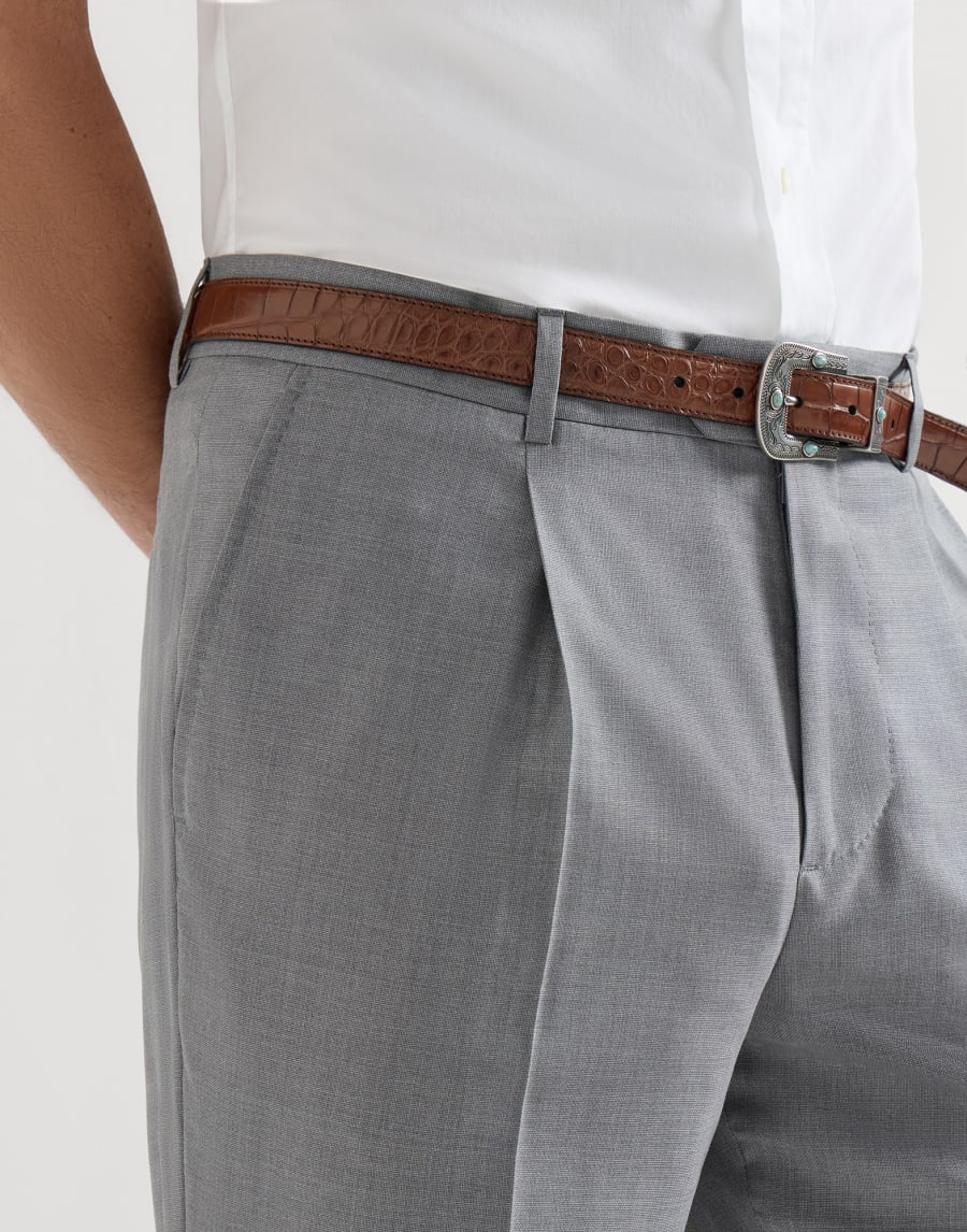 Hopsack trousers Grey Man - Brunello Cucinelli