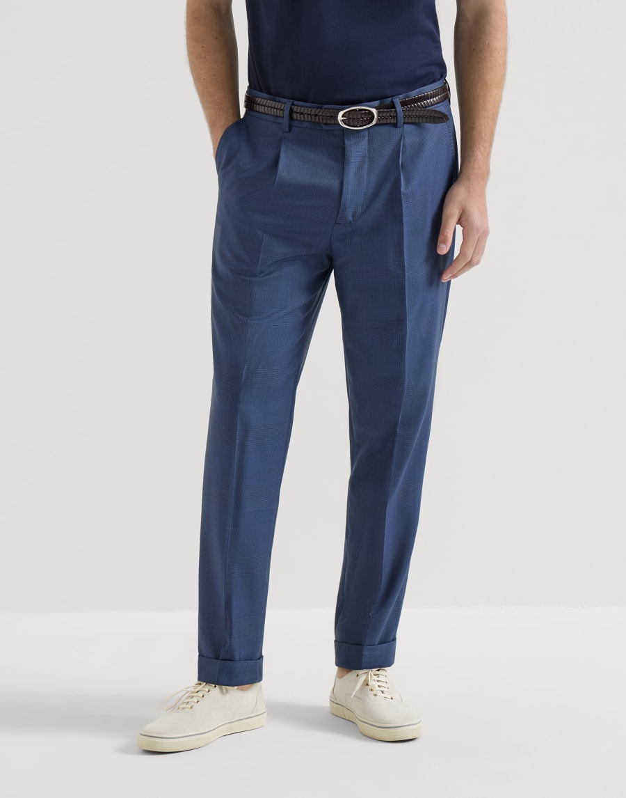 Prince of Wales trousers Blue Man - Brunello Cucinelli