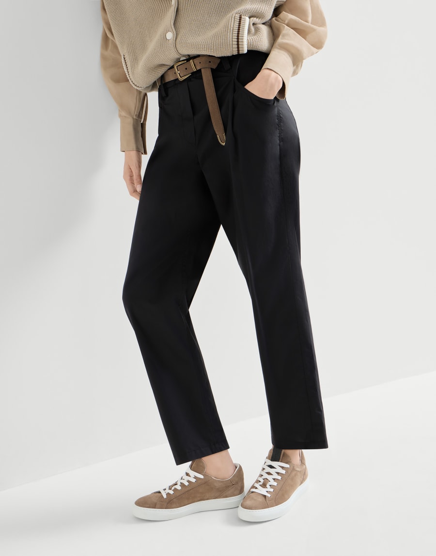 五口袋休闲裤 黑色 女款 - Brunello Cucinelli