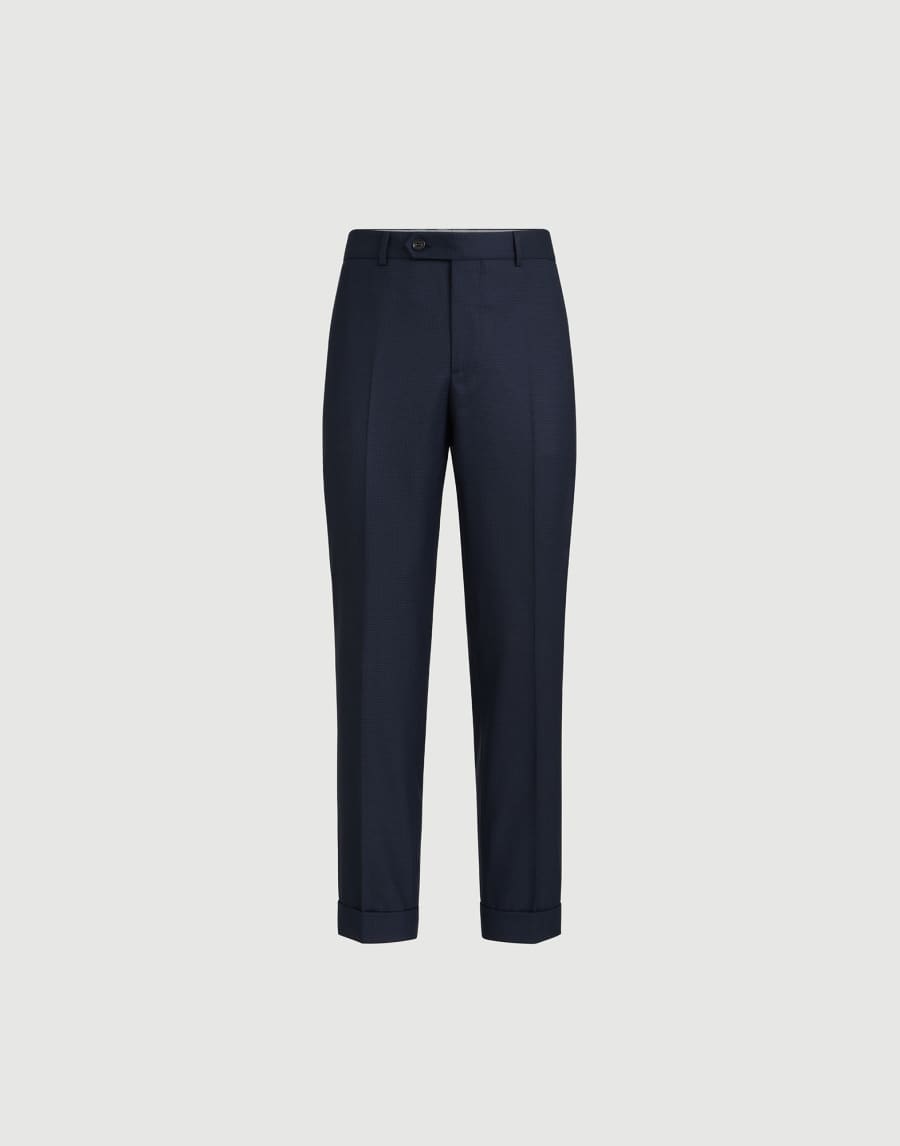 Houndstooth trousers Navy Blue Man - Brunello Cucinelli