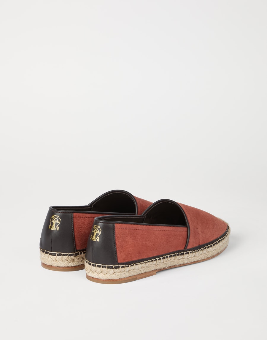 Espadrilles en cuir de veau Brun Foncé Homme - Brunello Cucinelli