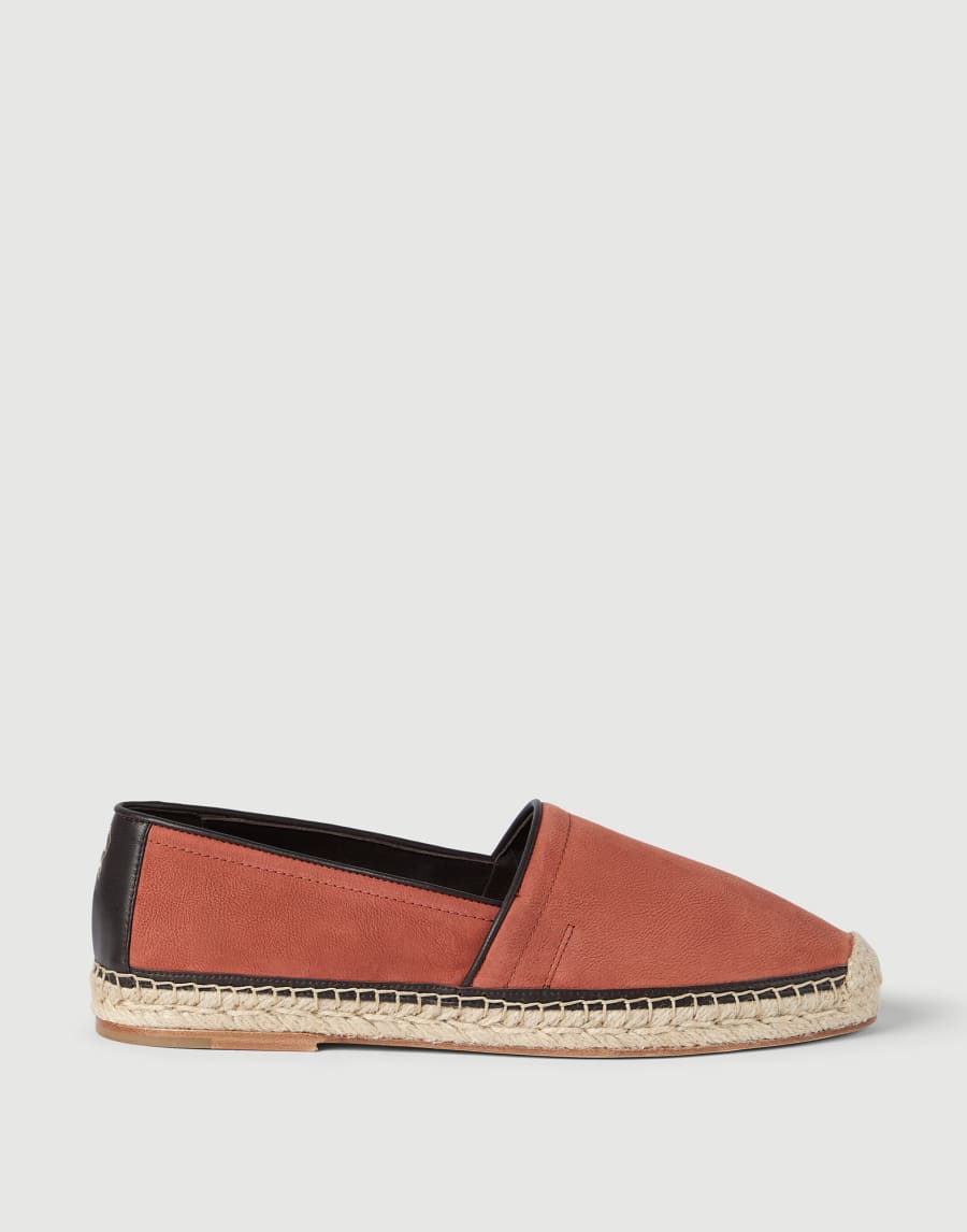 Espadrilles en cuir de veau Brun Foncé Homme - Brunello Cucinelli