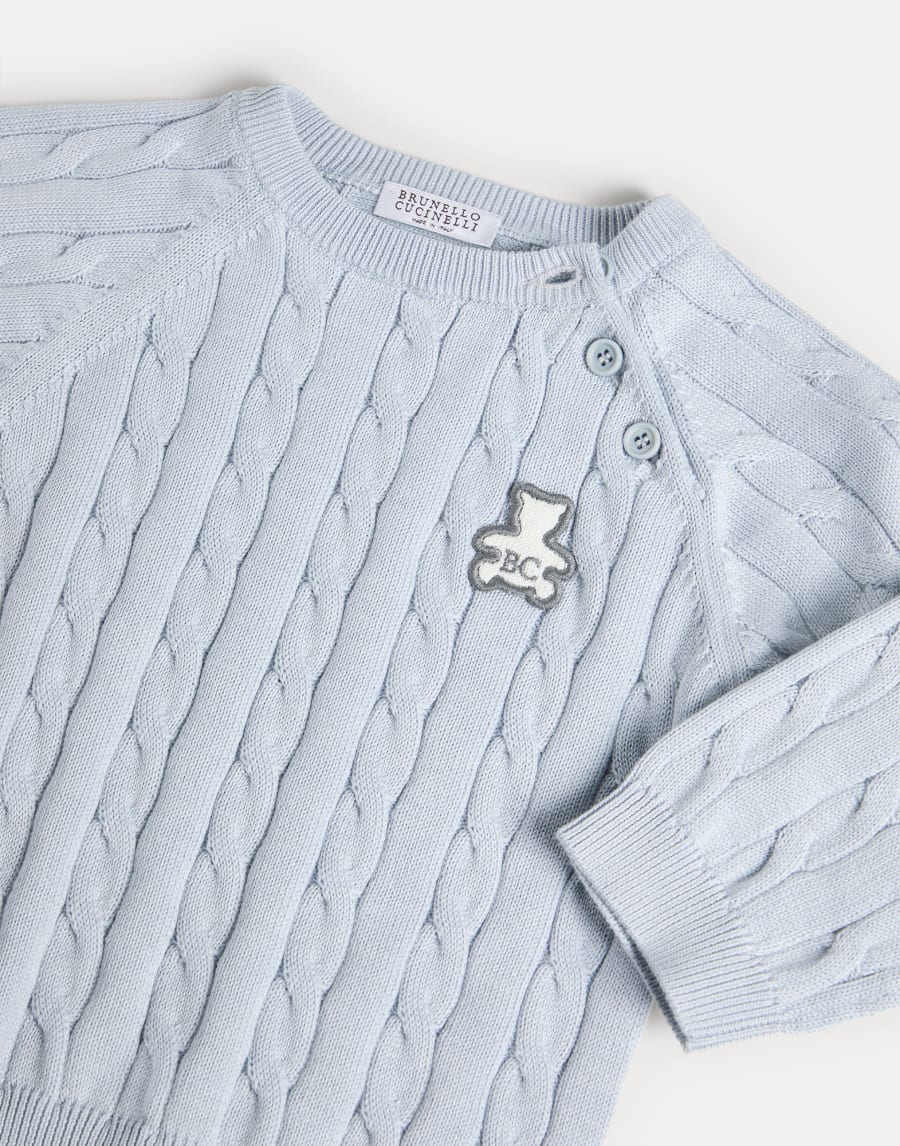 Jersey Baby Bernie de algodón trenzado Panamá Bebé - Brunello Cucinelli