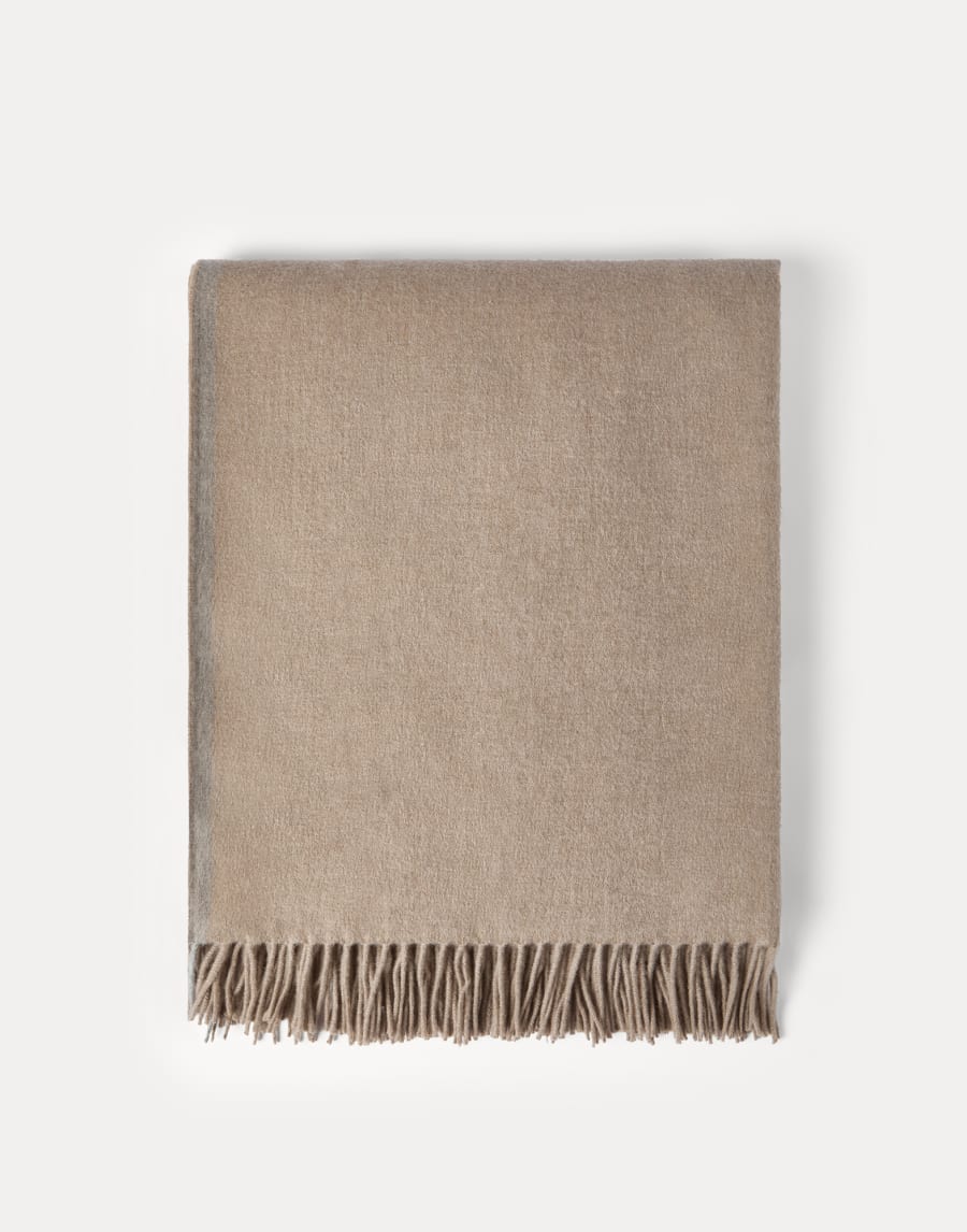 羊绒格子花呢毯 棕色 生活风格 - Brunello Cucinelli