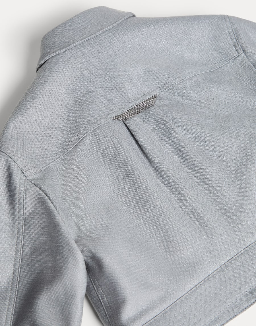 Sparkling outerwear jacket with monili Grey Girls - Brunello Cucinelli