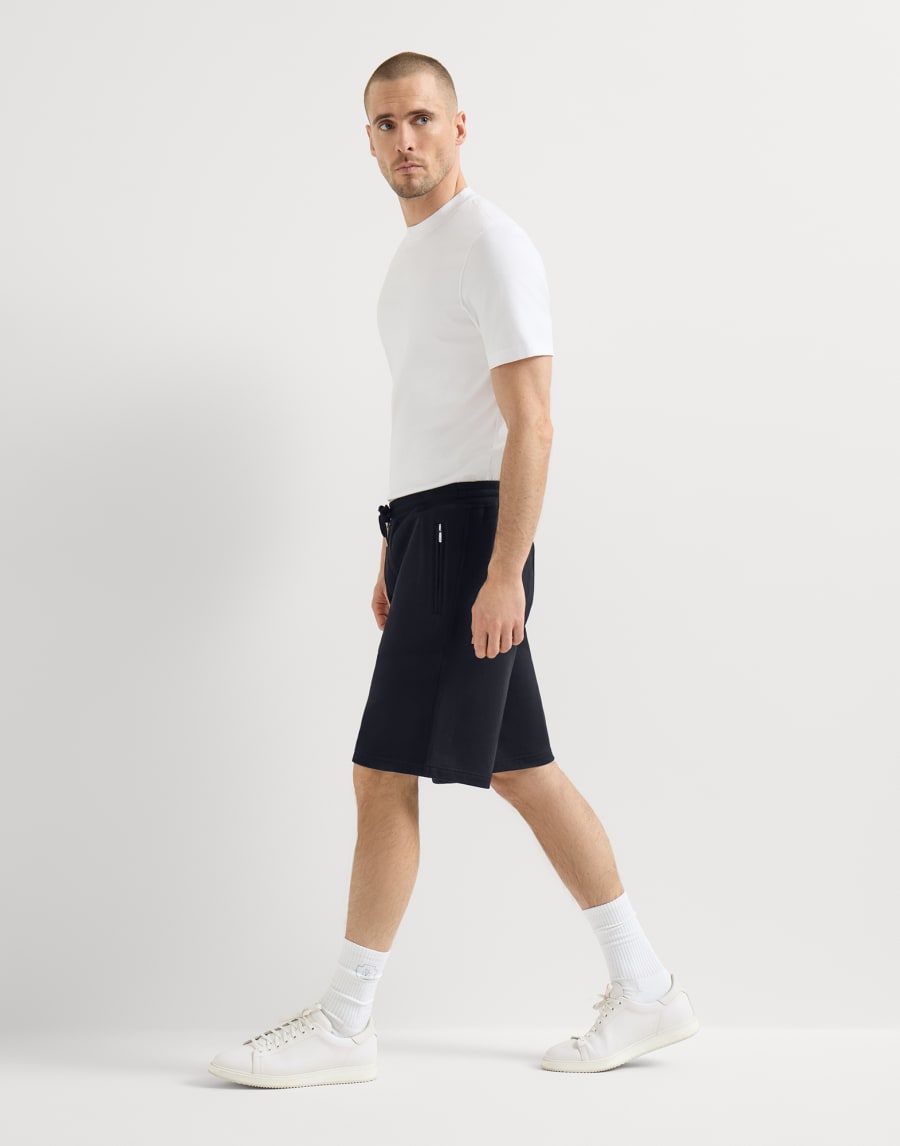 French terry Bermuda shorts Black Man - Brunello Cucinelli