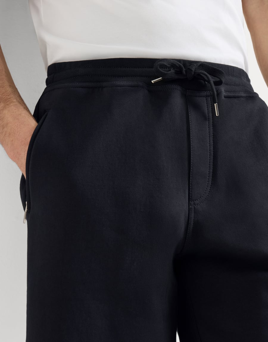 French terry Bermuda shorts Black Man - Brunello Cucinelli