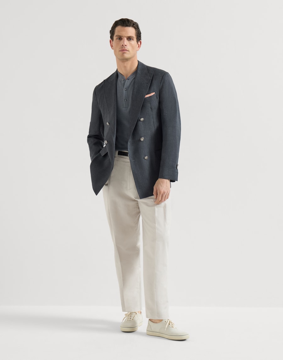 Футболка из хлопкового джерси Серый Мужчина - Brunello Cucinelli