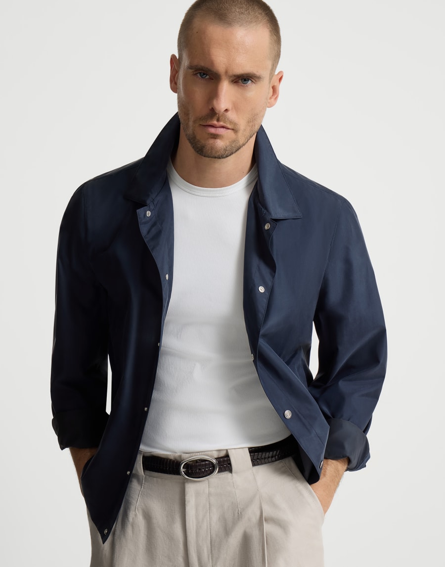 Silk outerwear jacket Blue Man - Brunello Cucinelli