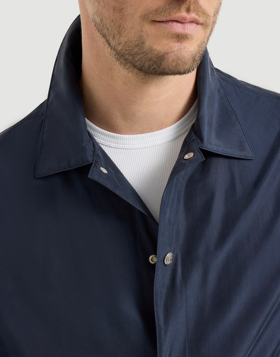 真丝短夹克 蓝色 男款 - Brunello Cucinelli