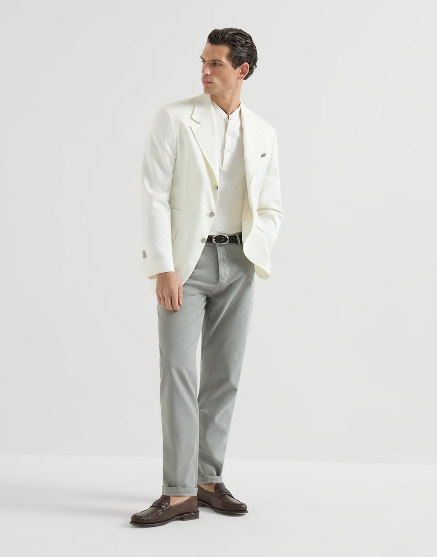 ガーメントダイ ギャバジン トラウザーズ カーキ メンズ - Brunello Cucinelli