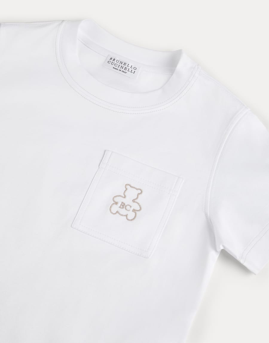 Cotton jersey Bernie T-shirt White Baby - Brunello Cucinelli