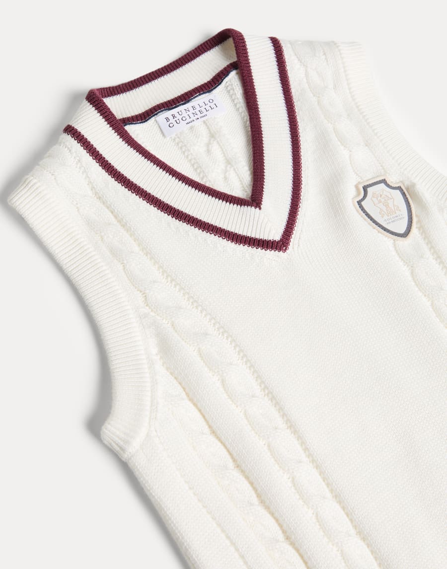 Cotton knit vest Panama Boys - Brunello Cucinelli