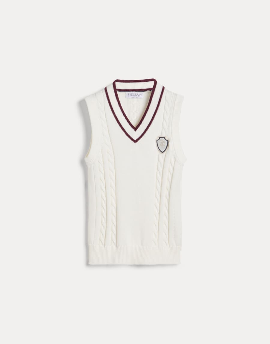Cotton knit vest Panama Boys - Brunello Cucinelli
