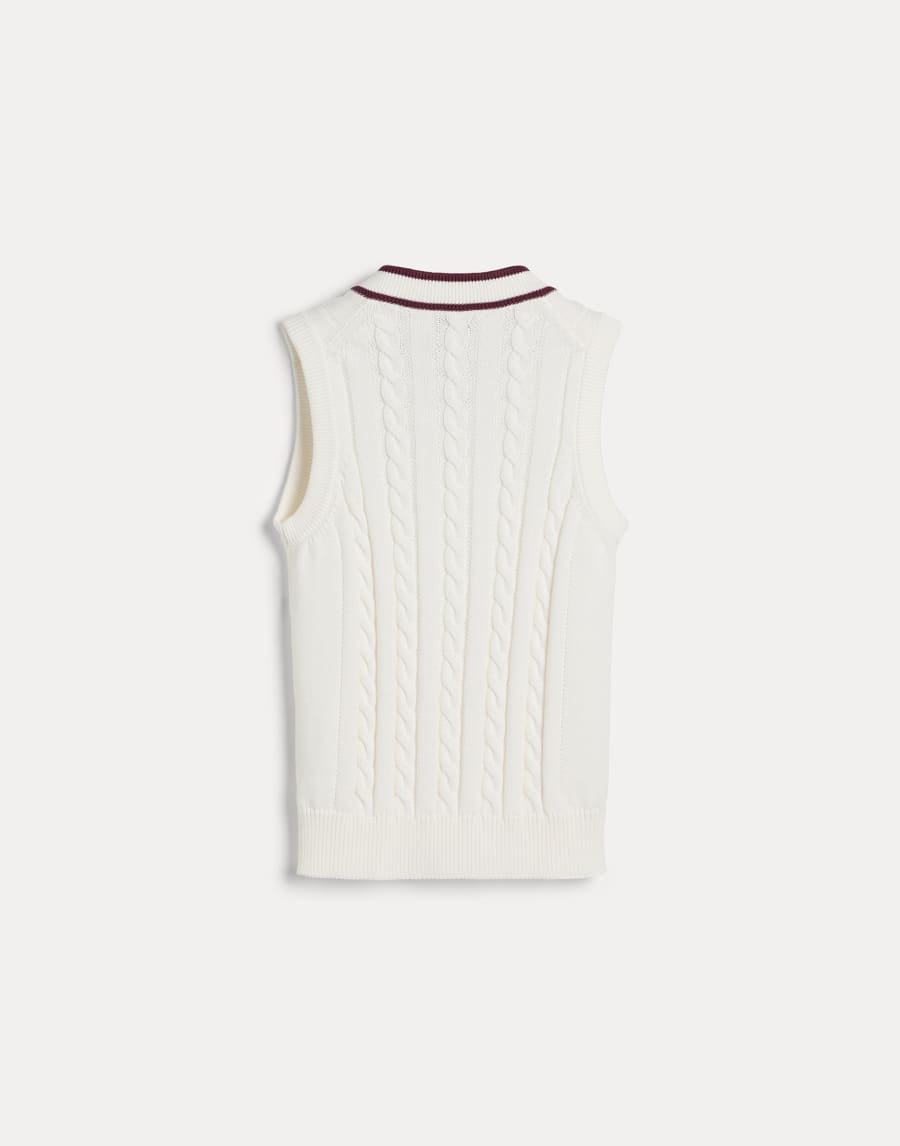 Cotton knit vest Panama Boys - Brunello Cucinelli