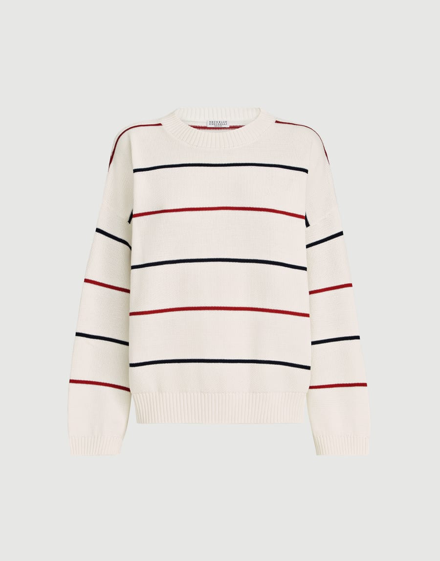 Textured stripe sweater Panama Woman - Brunello Cucinelli