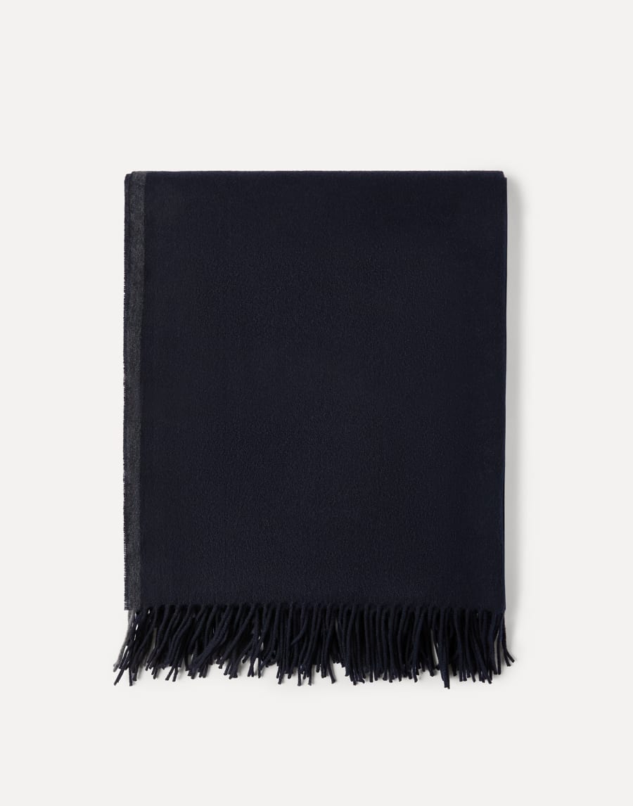 Cashmere throw Blue Lifestyle - Brunello Cucinelli