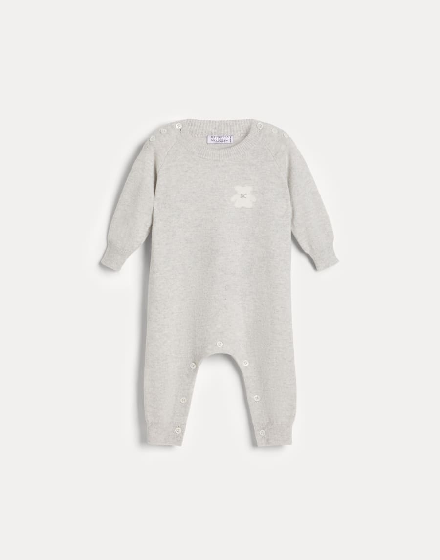 Комбинезон Baby Bernie из трикотажа Светло-Серый Малыши - Brunello Cucinelli