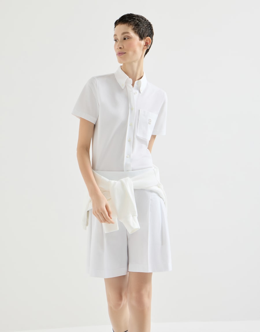Short sleeve shirt White Woman - Brunello Cucinelli