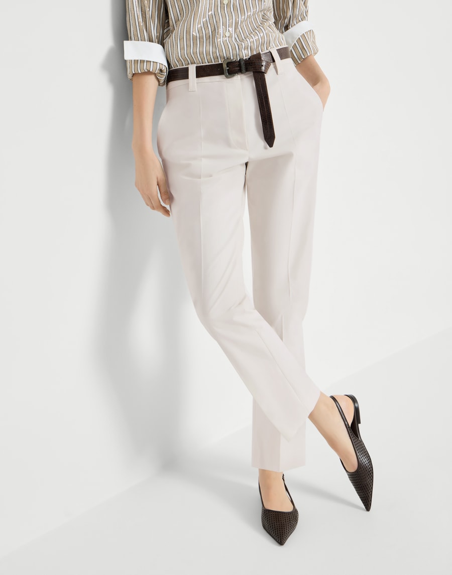 Cigarette trousers Oat Woman - Brunello Cucinelli