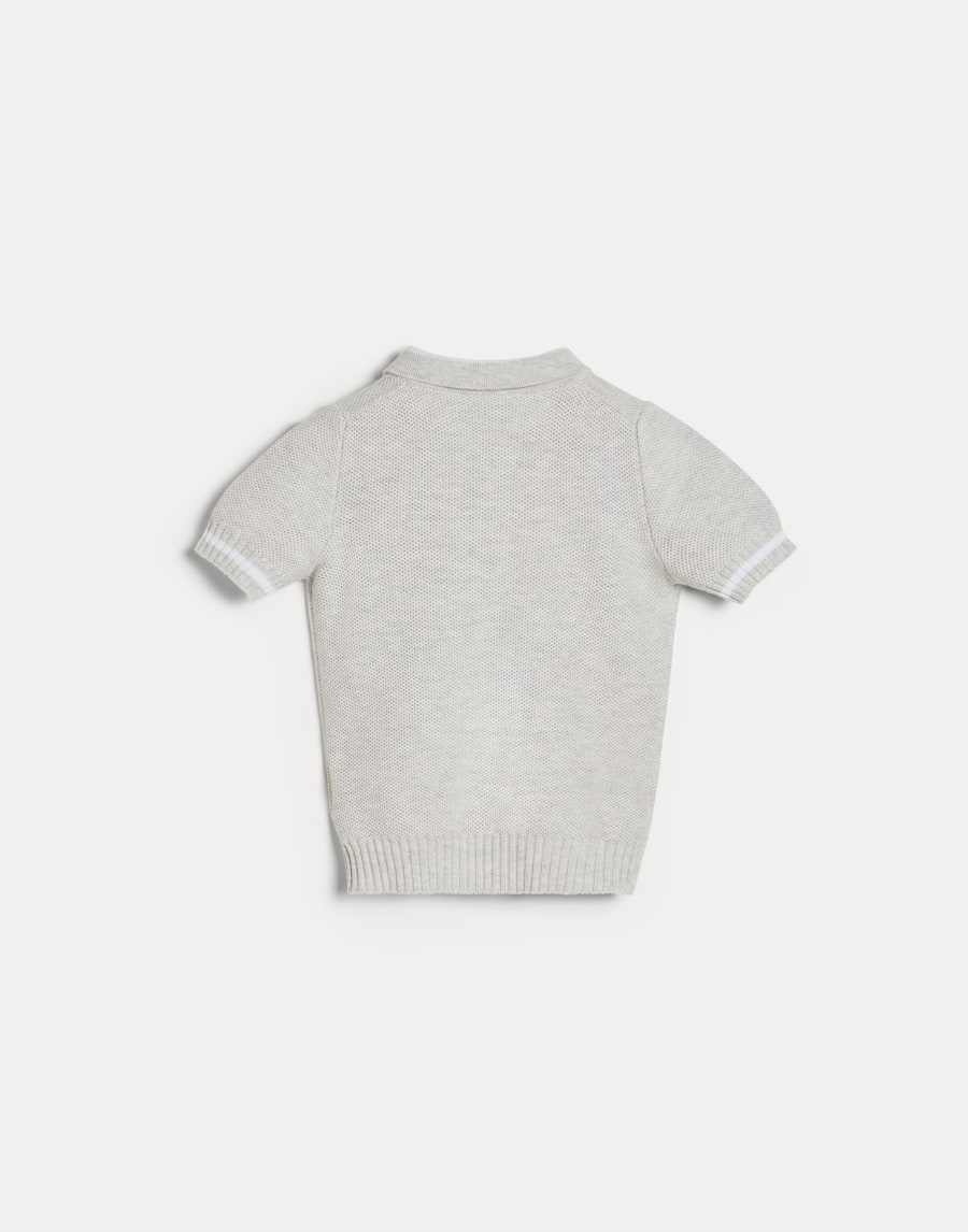 Baby Bernie polo shirt Light Grey Baby - Brunello Cucinelli