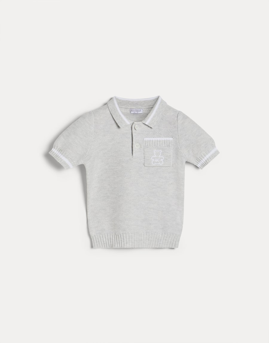 Baby Bernie polo shirt Light Grey Baby - Brunello Cucinelli
