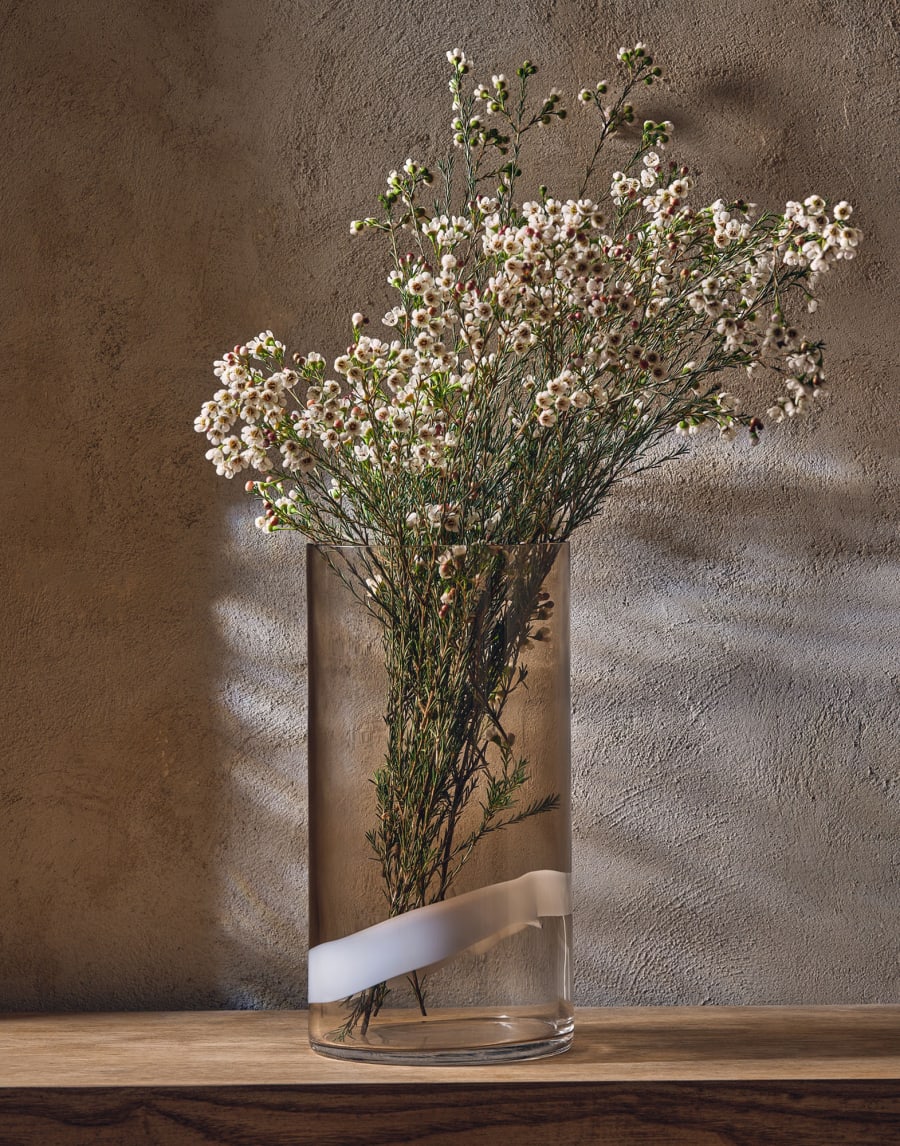 Murano glass striped vase Natural Lifestyle - Brunello Cucinelli