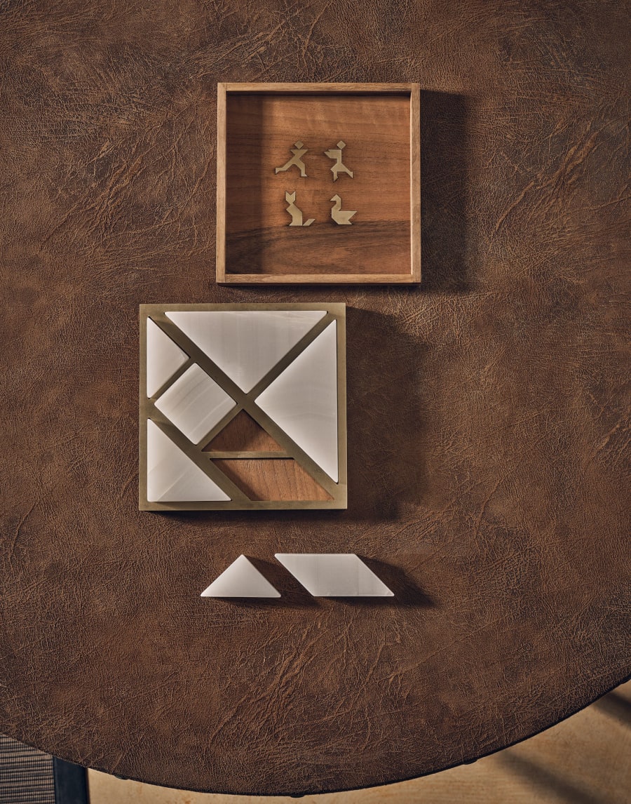 Juego Tangram Beige Lifestyle - Brunello Cucinelli